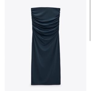 zara midi rouched skirt